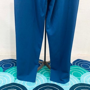 Vintage Haband Mod Pants Turquoise Teal Blue Pant Separates Wide Leg TV Movie Costume Dopamine Dressing 1960s Large 1970s image 7