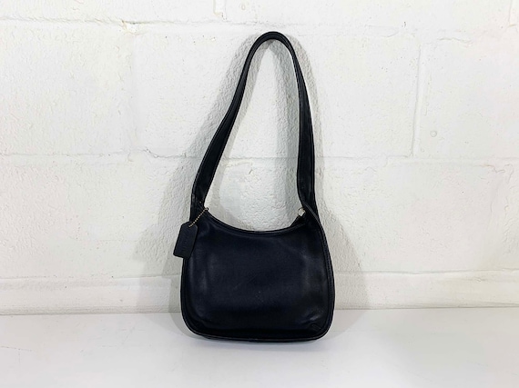 Vintage 90's Coach Ergo Mini Zip #9020 Hobo Bag Black