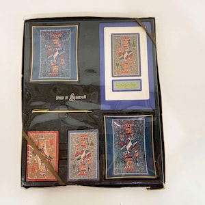 Vintage Bridge Score Pad Baralho de Cartas NOS Deadstock Novo Baralho de Cartas Ephemera Vidro Cinzeiro Lápis Stancraft Pai Irmão Ideia de Presente Década de 1960