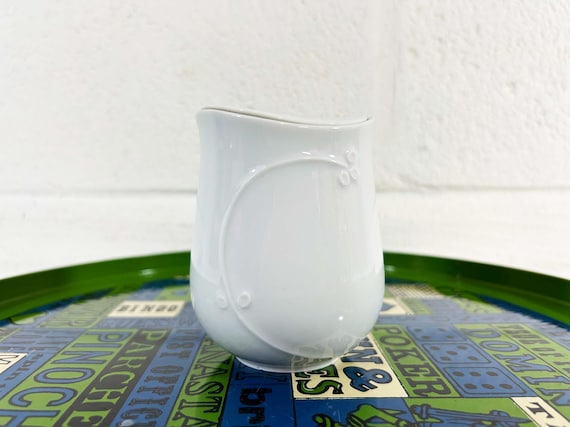 Vintage Dansk Sugar Bowl White Porcelain with Lid Acacia Line Made in Japan 1980s