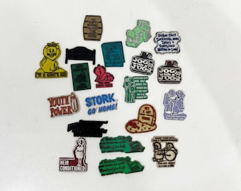 Vintage Magnets - Sold Individually - Fridge Magnet Refrigerator Ephemera Gag Gift Stocking Stuffer 60s 70s 80s