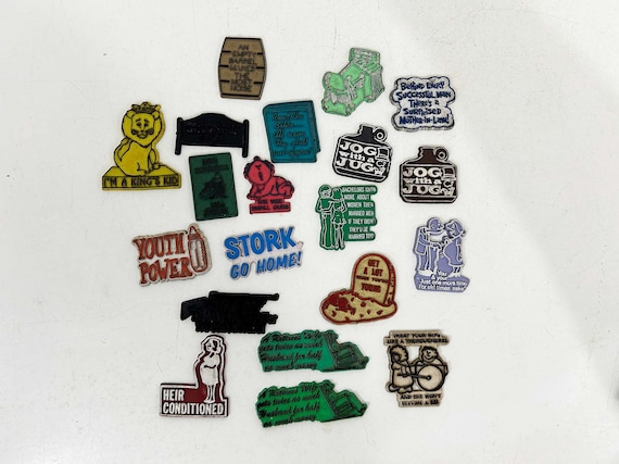Vintage Magnets - Sold Individually - Fridge Magnet Refrigerator Ephemera Gag Gift Stocking Stuffer 60s 70s 80s