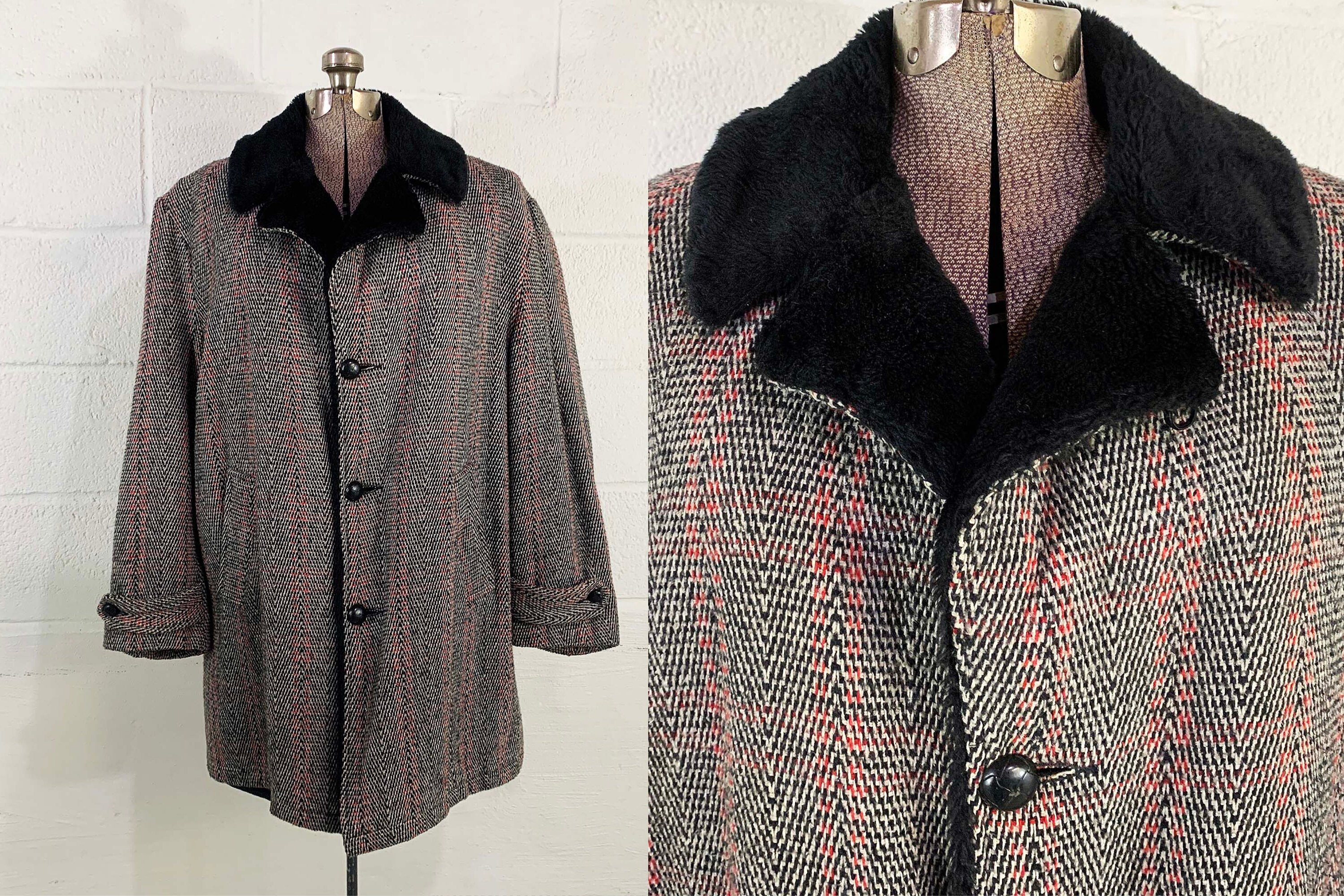 Tweed and Fur Coat - Etsy Tweed and Fur Coat - Etsy