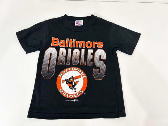 Vintage Orioles T-Shirt Single Stitch Baseball Tee Baby Toddler Kids Babies Childrens 1990s 1991 MLB Kids Small 6-8