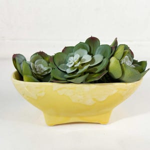 Vintage Yellow Planter McCoy Style California Pottery Sunshine Butter 1950s 1960s