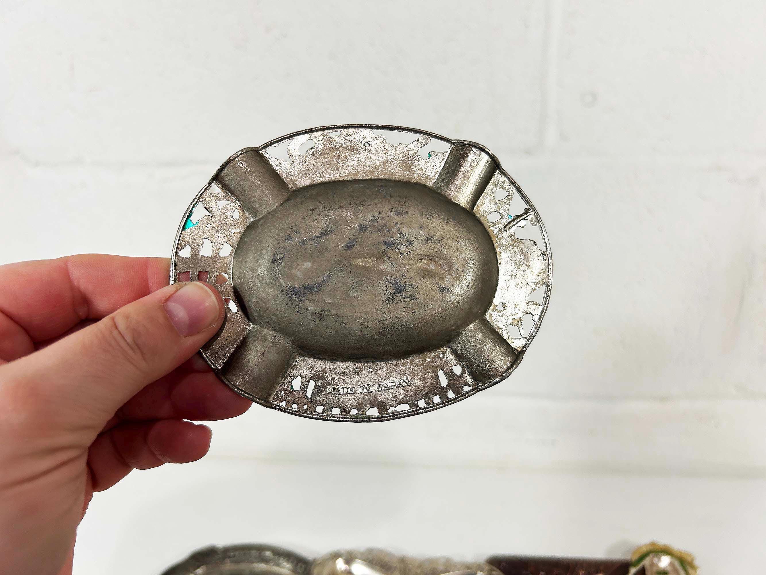 Vintage US State Ashtray – Mid Century Souvenir Dish, Made in Japan