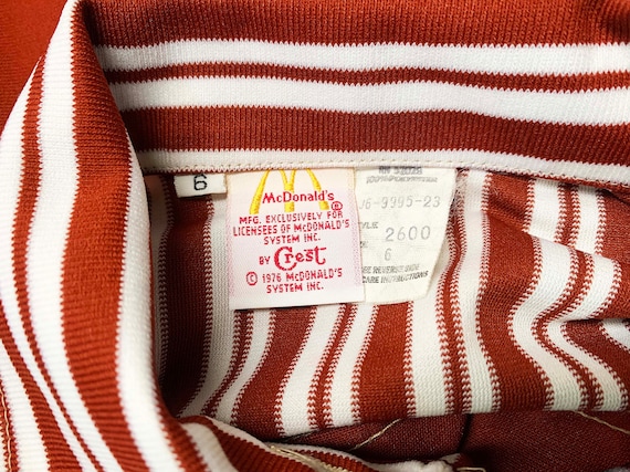 Vintage McDonald’s Uniform Shirt 1976 Crest 1970s… - image 8
