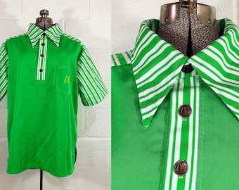 ヴィンテージ 1976年 マクドナルド制服ポロシャツ：ケリーグリーン
