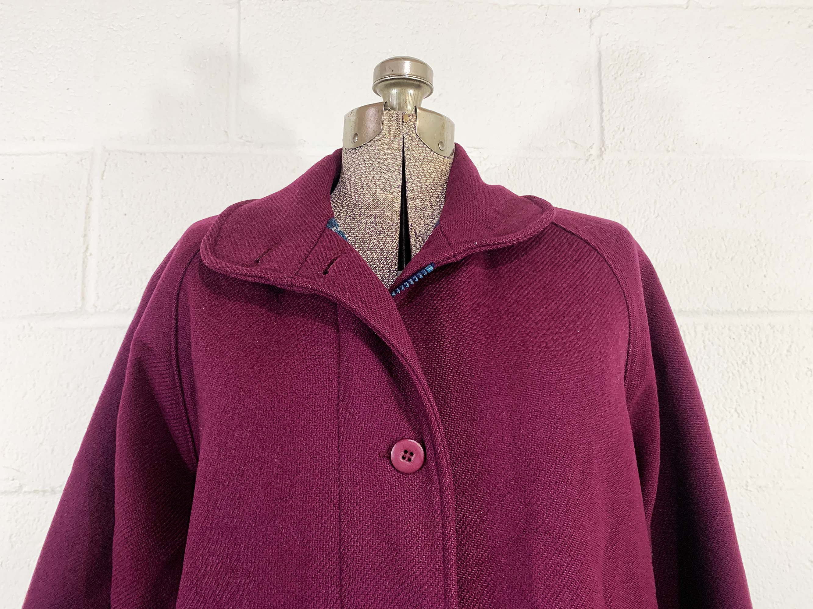 Vintage Felted Winter Coat Lined Parka Peacoat Lined Jacket Vintage Felted Winter Coat Lined Parka Peacoat Lined Jacket