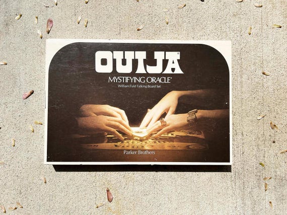 Vintage Ouija Board Game Planchette Box Mystifying Oracle William Fuld 1970s