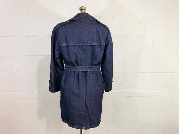 Vintage Blue Royalad Trench Coat Winter Parka Rem… - image 5