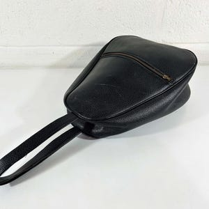 Vintage sac noir vol voyage nuit cabine train étui rangement chaussures bagages voyage vacances des années 1960 des années 1970 vinyle