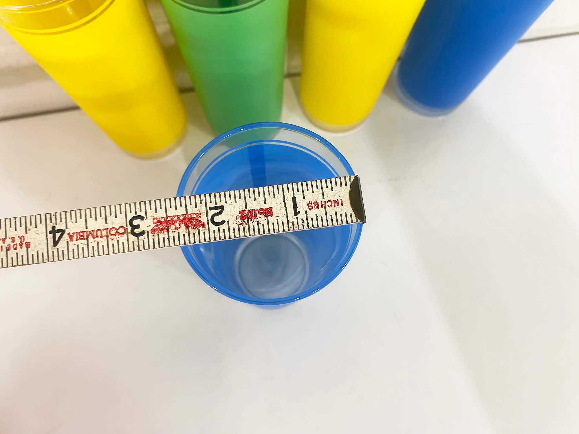 Vintage Federal Frosted Zombie Glasses Green Blue Yellow Set of 5