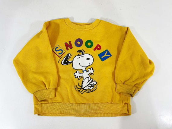 Vintage Snoopy Kids Sweatshirt Large Toddler Childrens Size 6 1980s 1990s Peanuts
