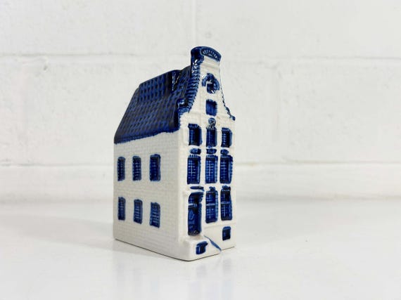 Vintage Delft Building Bank Delfts Blue Souvenir Holland Royal Souvenir Gift Ceramic Miniature Canal House