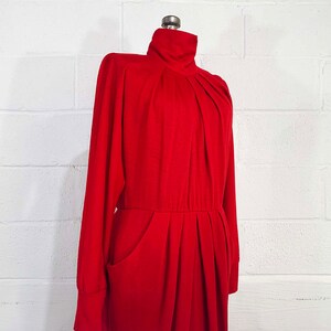 Vintage 80s Chetta B Red Dress Peter Noviello Sherrie Bloom Avant Garde Evening Party Neiman Marcus Designer Mob Wife Aesthetic 1980s Large image 2