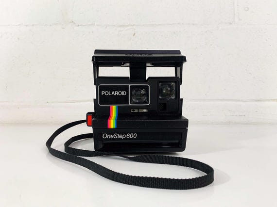 Vintage Polaroid Camera One Step 600 Rainbow Stripe Instant Film Photography Impossible Project OneStep600 OneStep Polaroid Originals 1970s