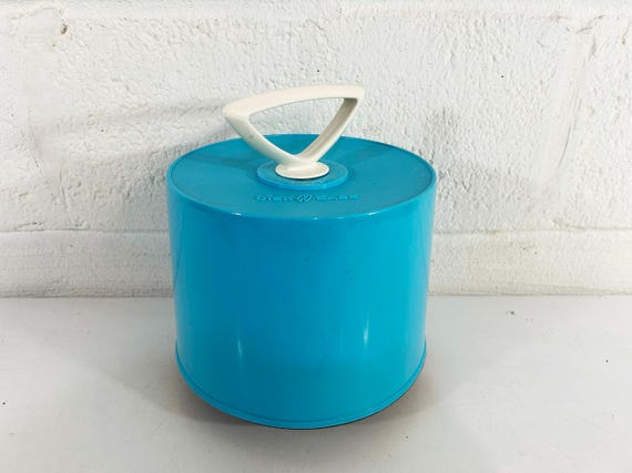 Vintage Mod Teal Blue Disk-Go-Case 45 Box Record Case Holder Mid-Century 1960s 1970s Turquoise Music Gift