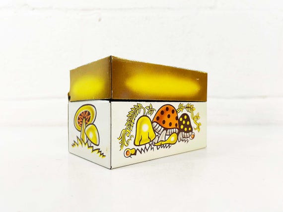 Vintage Merry Mushroom Recipe Box Syndicate Recipes 1960s