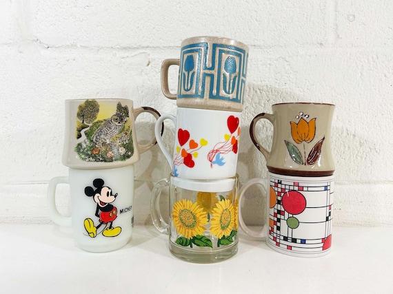 Vintage Coffee Mug – Choose One - Mid Century Ceramic Tea Cup Drinkware 1960s 1970s 1980s