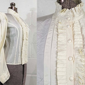 VTG 1980 Gunnies Gunne Sax Jessica McClintock Cream Lace