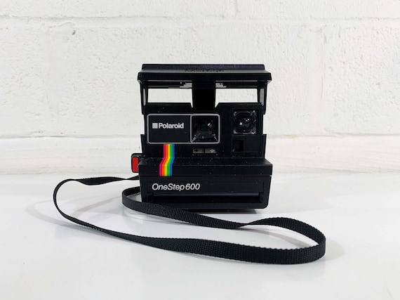 Vintage Polaroid Spirit Camera 600 Rainbow Stripe Instant Film Photography Tested Working Black 1970s