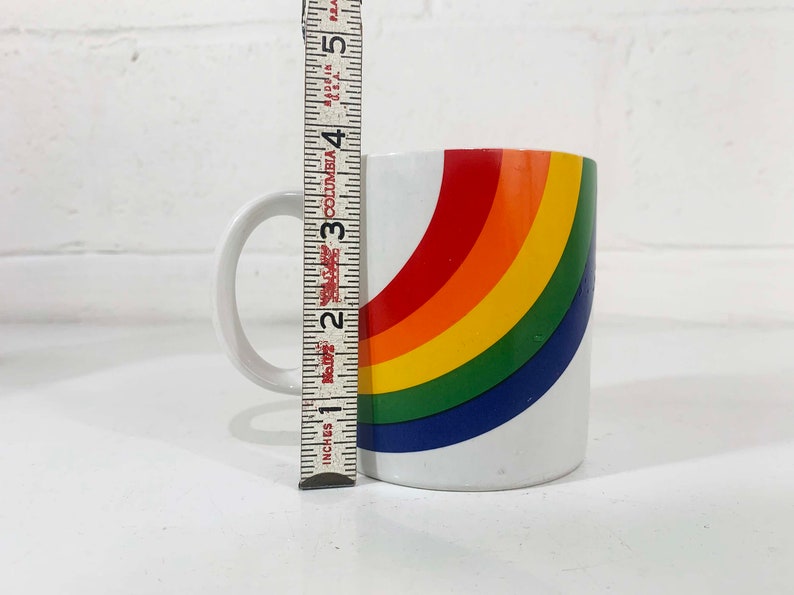 Vintage Rainbow Mug 1980s Made In Korea F.T.D.A. FTDA Coffee Cup Gay Pride Classic 1984 Cheerful Kitsch Kawaii Stranger Things image 7