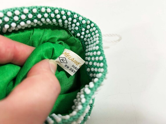 Vintage Beaded Bag Drawstring Change Purse Rainbo… - image 5