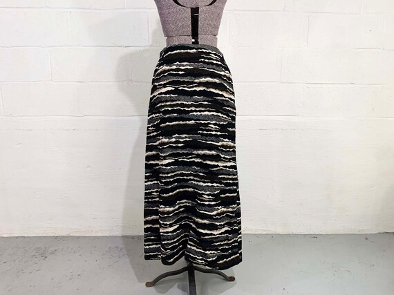 Vintage Heavyweight Maxi Skirt Animal Abstract Pr… - image 5