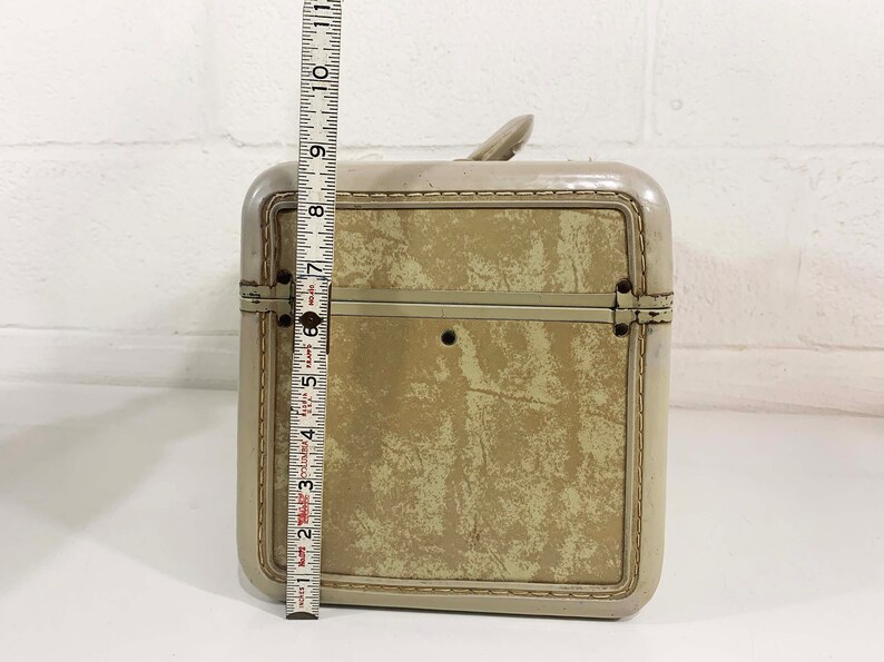 Vintage Samsonite Streamlite Train Case Make Up Bag Suitcase Makeup Case Overnight Bag Luggage Travel 1950s Mirror Vanity 1940s Beige Ivory image 10