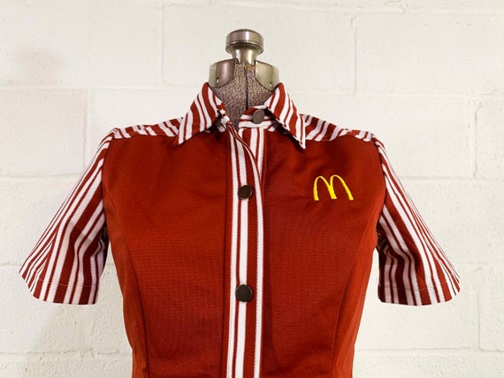 Vintage McDonald’s Uniform Shirt 1976 Crest 1970s… - image 3