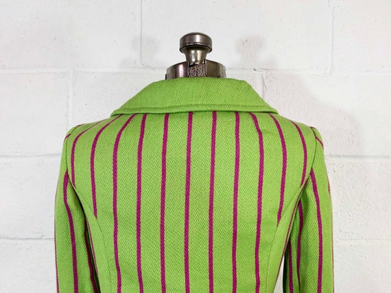 Vintage Green Blazer Jacket Mark Russell Purple S… - image 8