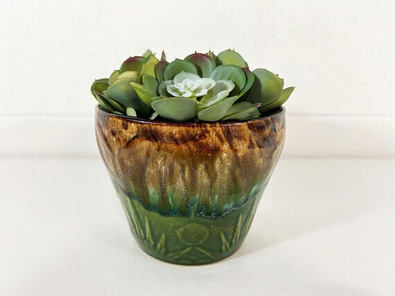 Vintage Robinson Ransbottom Art Deco Planter: Sun, Moon, Stars