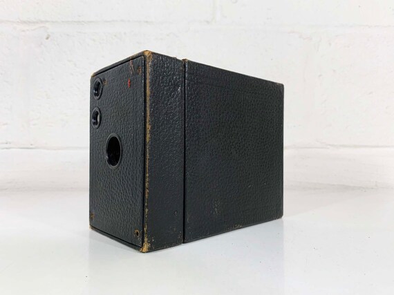 Vintage Kodak 120 Film Brownie Box Camera 1940s Art Deco USA Made 40s Photography Antique Bookshelf Shelf Office Decor