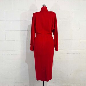 Vintage 80s Chetta B Red Dress Peter Noviello Sherrie Bloom Avant Garde Evening Party Neiman Marcus Designer Mob Wife Aesthetic 1980s Large image 6