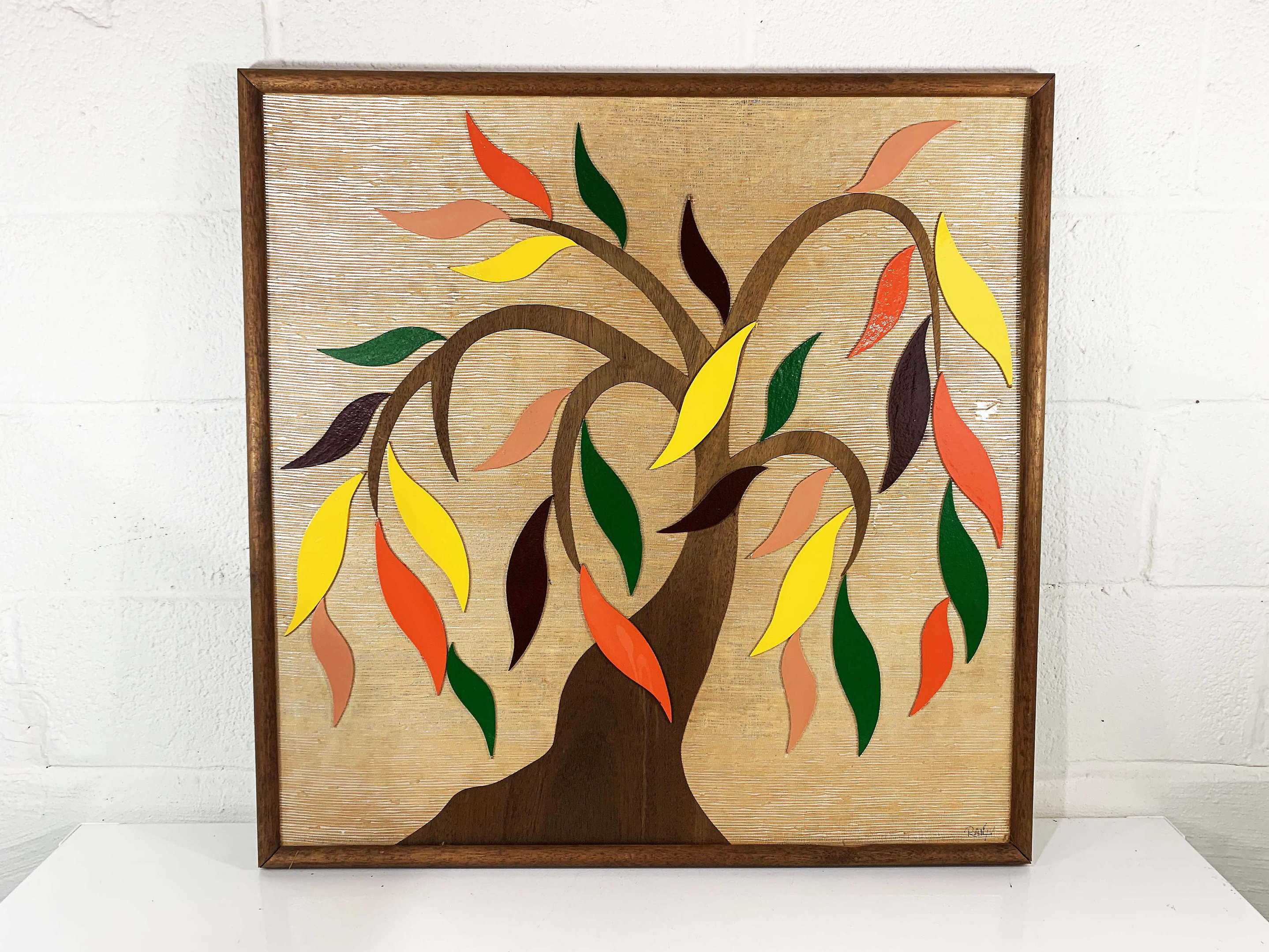 Vintage MidCentury House of Ransu Wall Decor Fine Art Abstract Studio