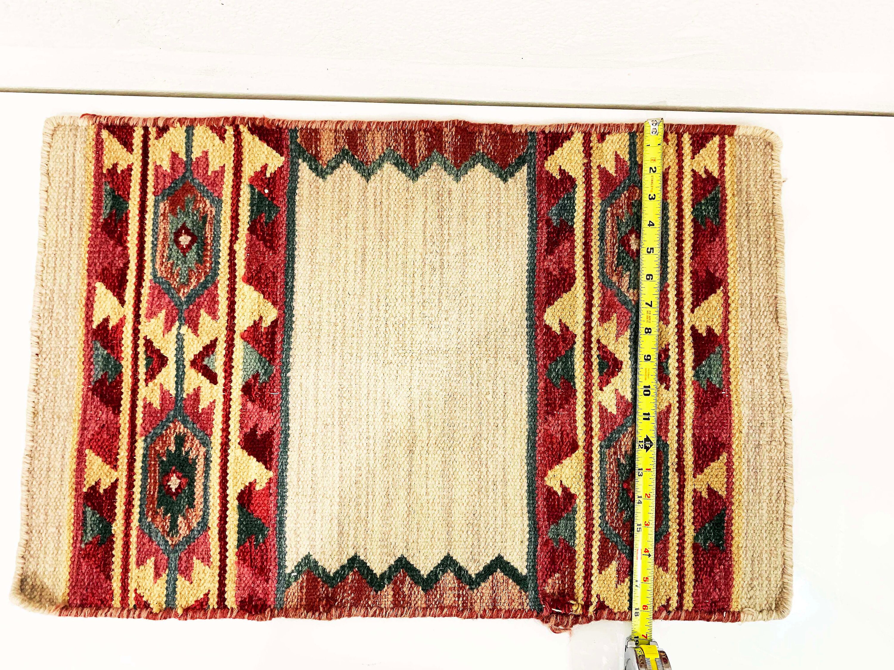 Vintage Navajo Wool Table Runner Design Aztec Woven Rug Art Etsy