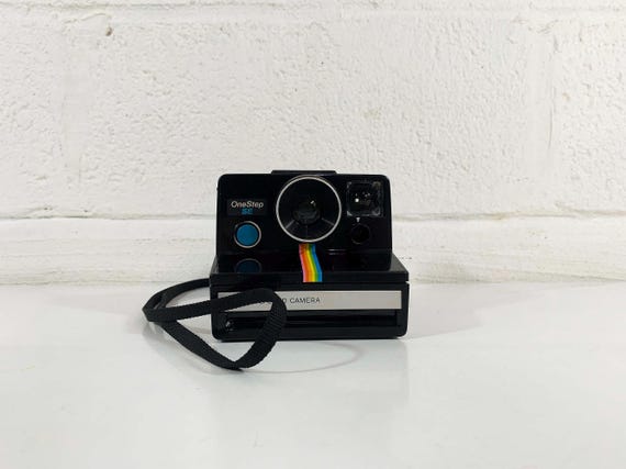 Vintage Polaroid Land Camera OneStep SE SX-70 Instant Film Photography Time Zero One Step Black Rainbow Tested Working 1970s