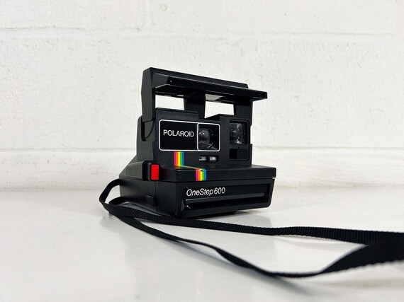 Vintage Polaroid Spirit Camera 600 Rainbow Stripe Instant Film Photography Tested Working Black 1970s