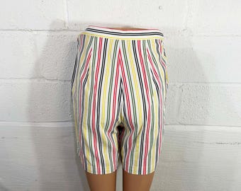 Vintage Striped Shorts 1960s Mod Style Small/medium - Etsy