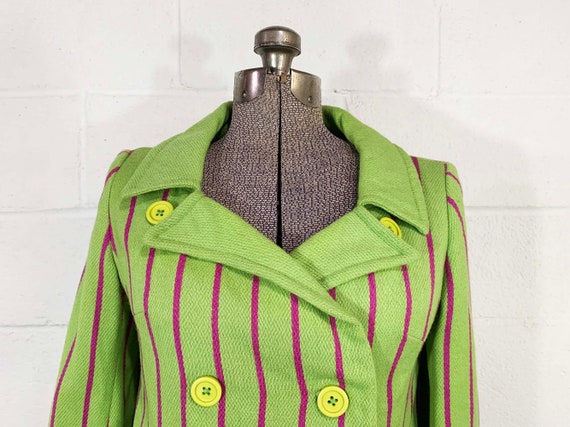Vintage Green Blazer Jacket Mark Russell Purple S… - image 3