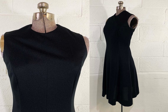 Vintage Little Black Dress Basic Classic Minimal Closet Staple Formal Prom New Year's Eve Party Cocktail Sleeveless 1960s Small