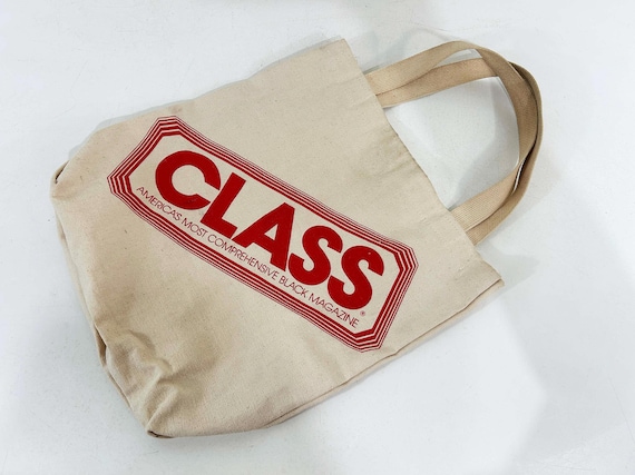 Vintage CLASS Magazine Canvas Bag Promotional Tote 1980s 1990s America's Most Comprehensive Black Magazine African American Publication