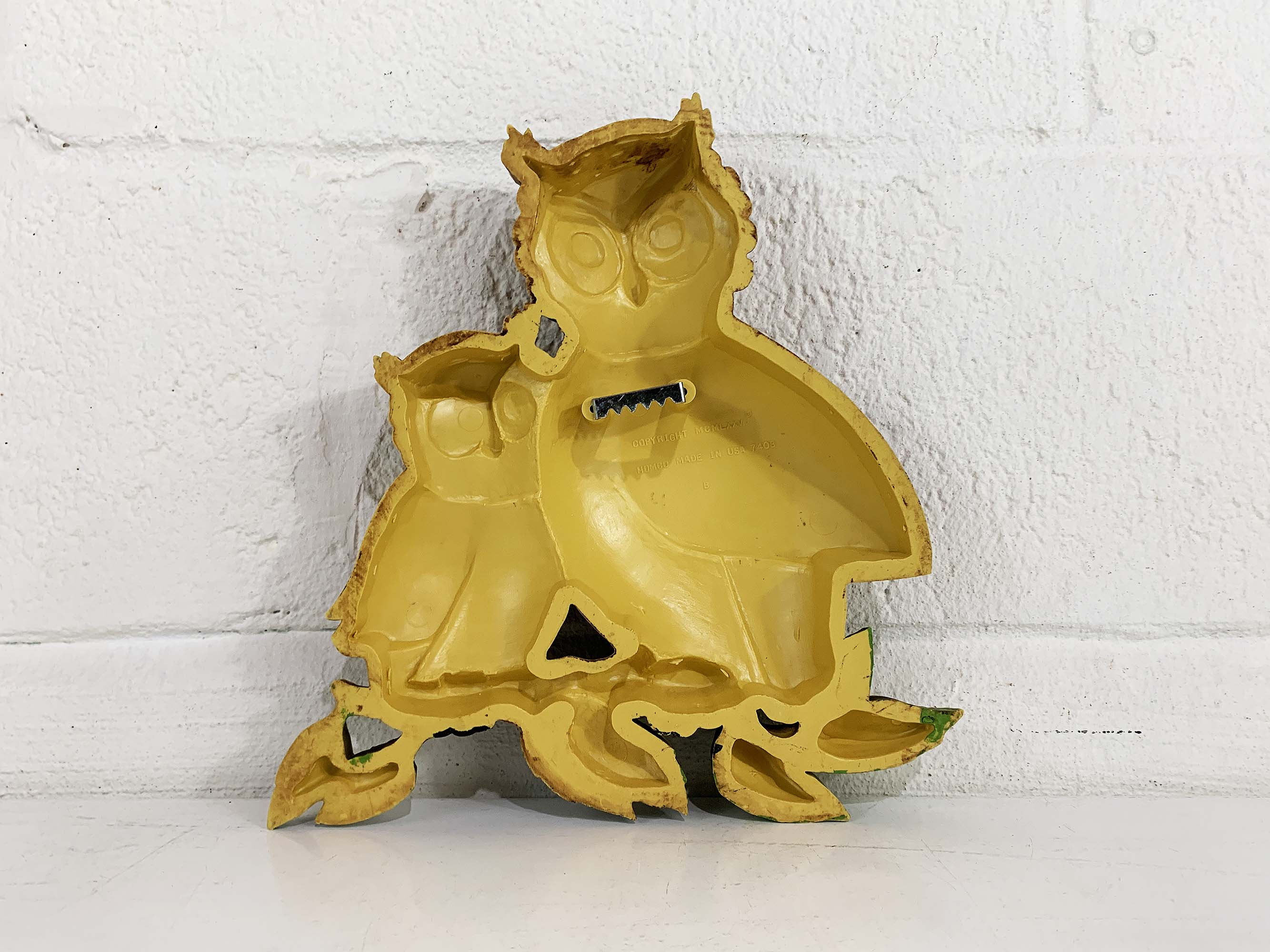 Vintage Plastic Owl Family Wall Hanging 1976 1970s Plastic Etsy