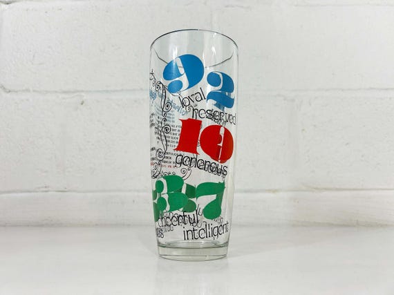 Vintage Numerology Cocktail Shaker Mad Men Martini Barware 1960s 1950s MCM Mid-Century Continental Can Co What's Your Number