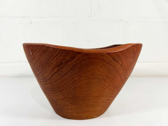 Vintage Teak Salad Bowl Serving Dish Good Wood Dansk Style Mid-Century Modern Hosting