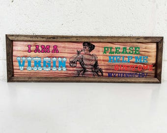 Vintage Bar Sign Humor Happy Hour Basement Plaque Home Decor Father's Day Man Cave Funny Gag Gift 1970s