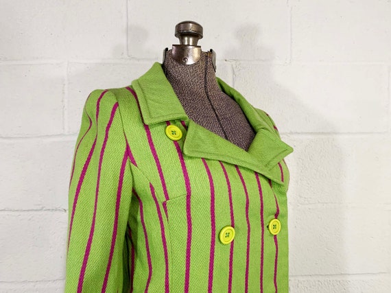 Vintage Green Blazer Jacket Mark Russell Purple S… - image 6