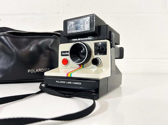 Vintage Polaroid Land Camera SX-70 Instant Film Photography Focal 600 Flash Attachment Working Tested Photographer Gift 1970s