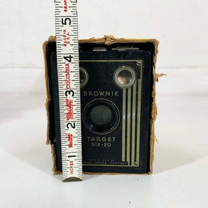 Vintage Kodak Target Six-20 Camera 1930s Art Deco Made in the USA Box Photography Film 30s Antique Bookshelf Shelf Office Decor Target image 10